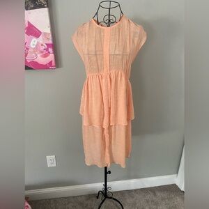 NWT Zara Tiered Semi Sheer Dress Size Medium